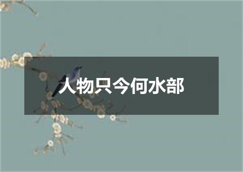 人物只今何水部