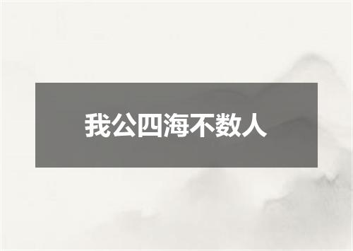 我公四海不数人