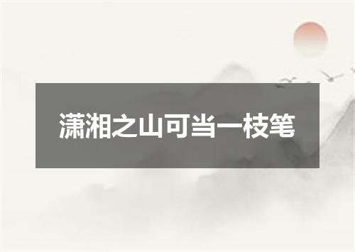 潇湘之山可当一枝笔