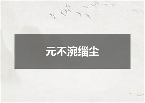 元不涴缁尘
