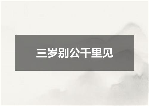 三岁别公千里见