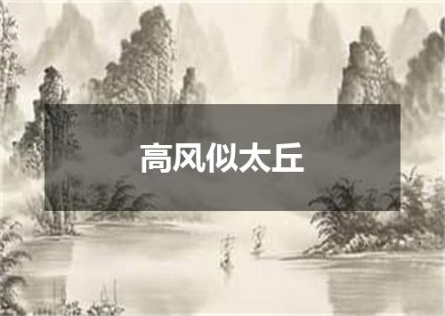 高风似太丘