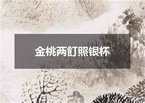 金桃两飣照银杯