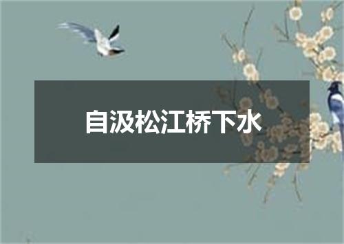 自汲松江桥下水