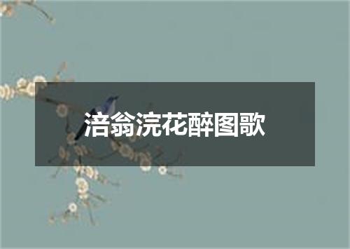 涪翁浣花醉图歌