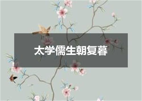 太学儒生朝复暮