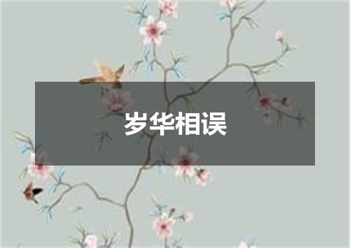 岁华相误