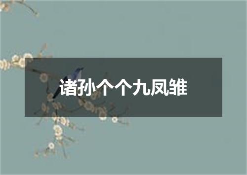 诸孙个个九凤雏