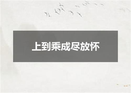 上到乘成尽放怀