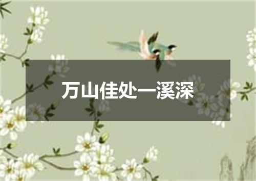 万山佳处一溪深