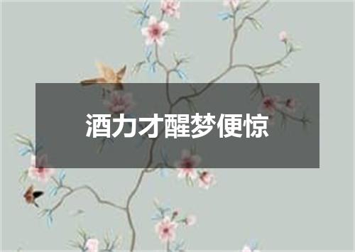 酒力才醒梦便惊