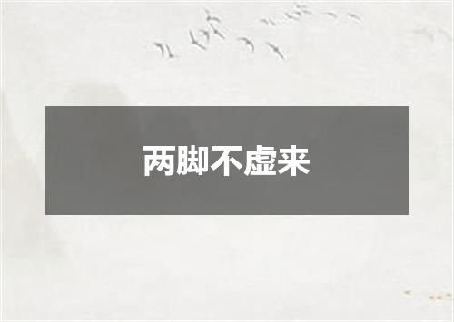 两脚不虚来