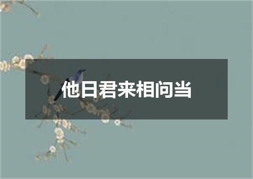 他日君来相问当