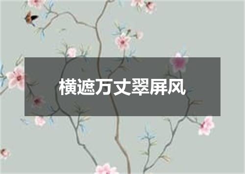横遮万丈翠屏风