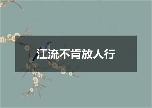江流不肯放人行