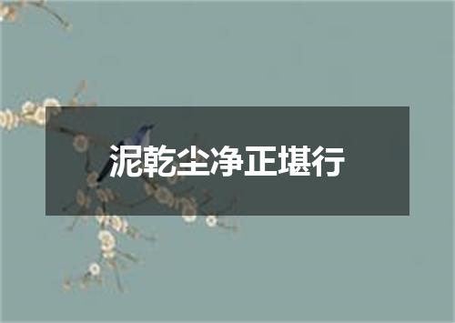 泥乾尘净正堪行