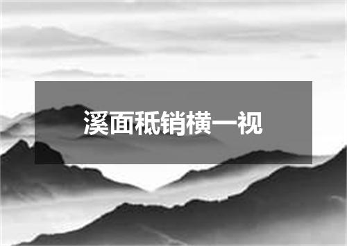溪面秪销横一视