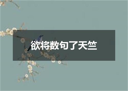 欲将数句了天竺