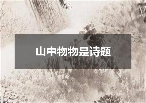 山中物物是诗题