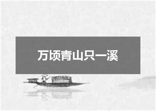 万顷青山只一溪