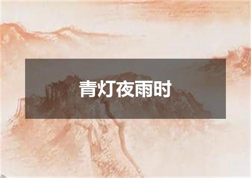 青灯夜雨时