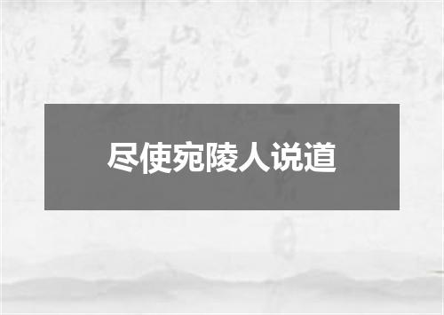 尽使宛陵人说道