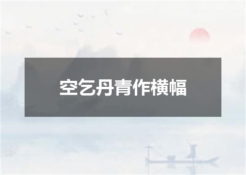 空乞丹青作横幅