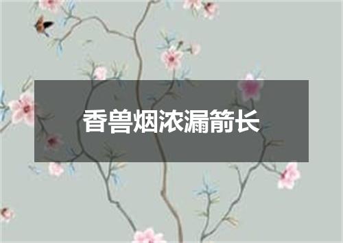 香兽烟浓漏箭长