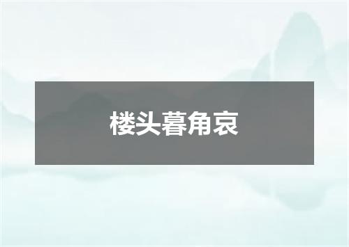 楼头暮角哀