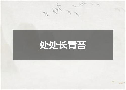 处处长青苔
