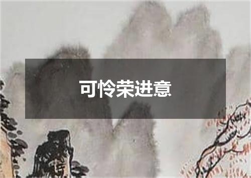可怜荣进意