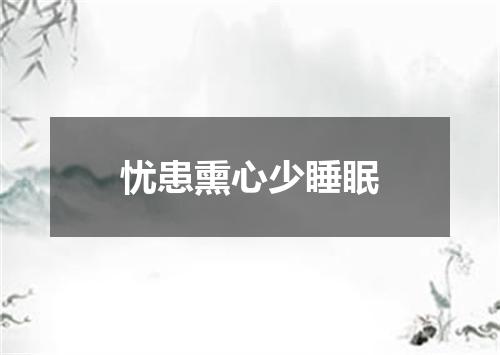 忧患熏心少睡眠