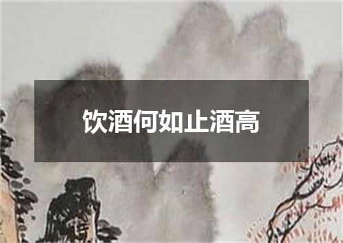 饮酒何如止酒高