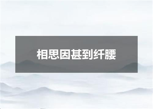 相思因甚到纤腰