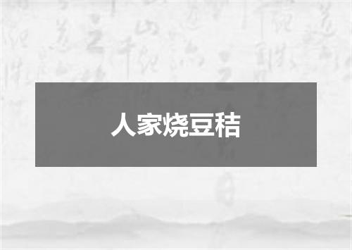 人家烧豆秸