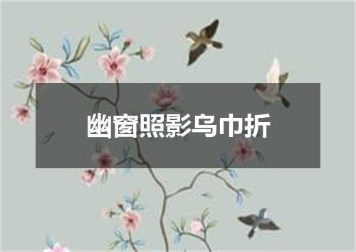 幽窗照影乌巾折
