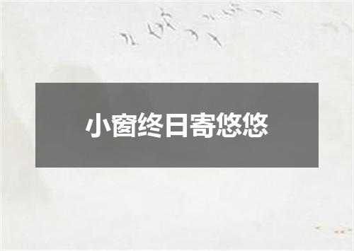 小窗终日寄悠悠