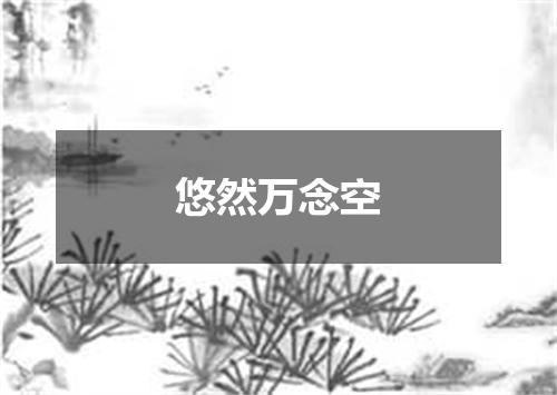 悠然万念空