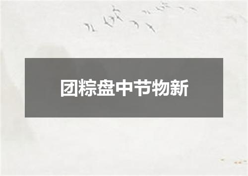 团粽盘中节物新