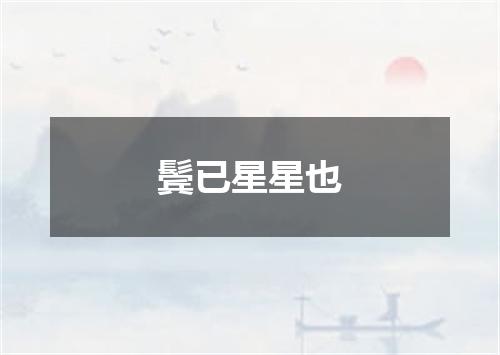 鬓已星星也