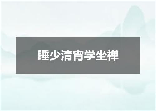 睡少清宵学坐禅
