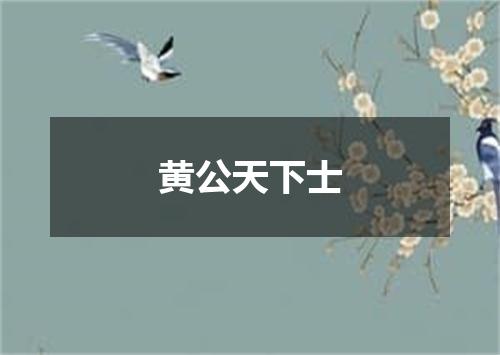 黄公天下士
