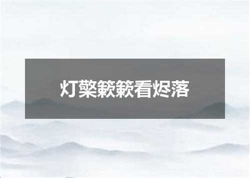 灯檠簌簌看烬落