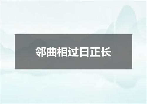 邻曲相过日正长