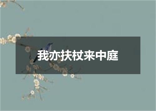 我亦扶杖来中庭