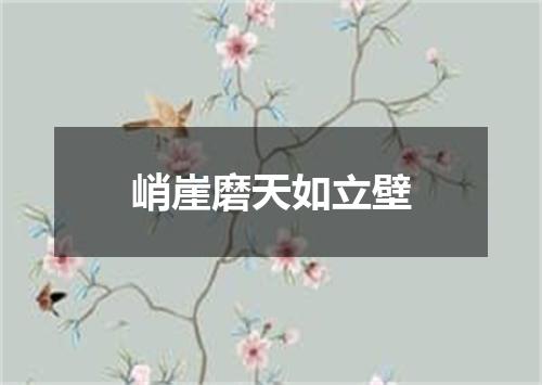 峭崖磨天如立壁