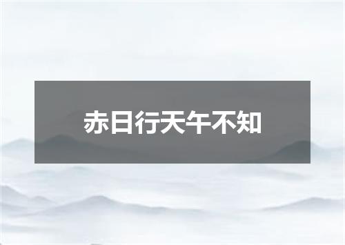赤日行天午不知
