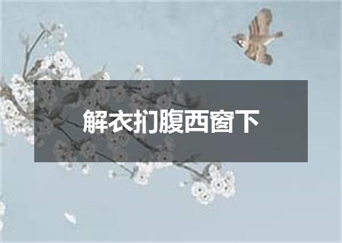 解衣扪腹西窗下