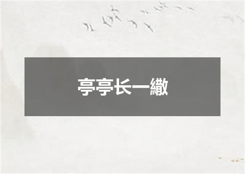 亭亭长一繖
