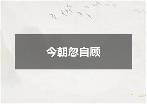 今朝忽自顾